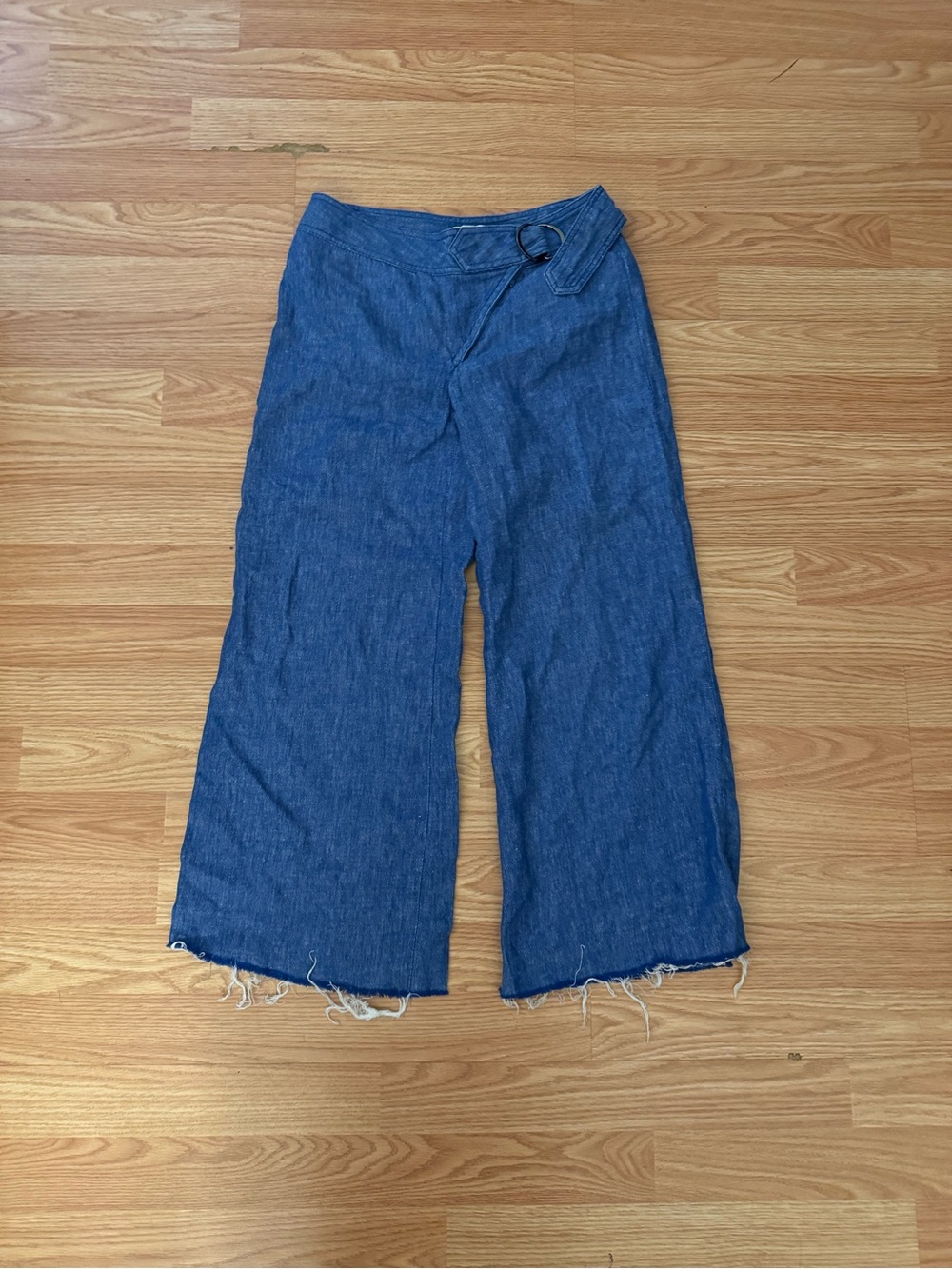 elevenses Denim Trousers in Blue with Striped Waistband